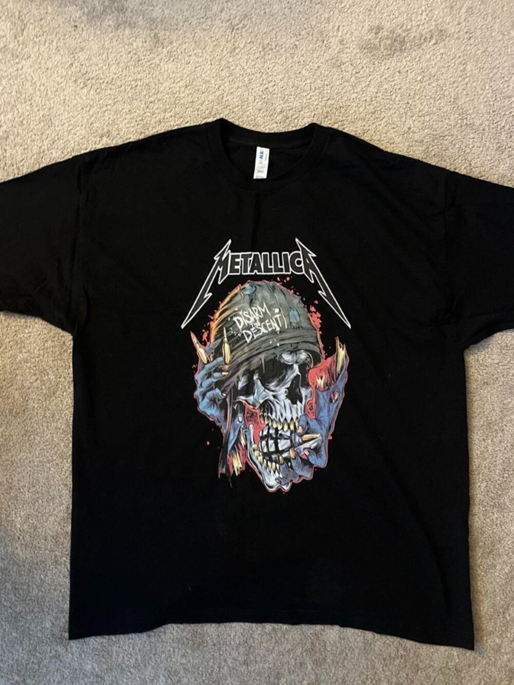 Metallica Disarm The Descent Skull Graphic Band Tee XL